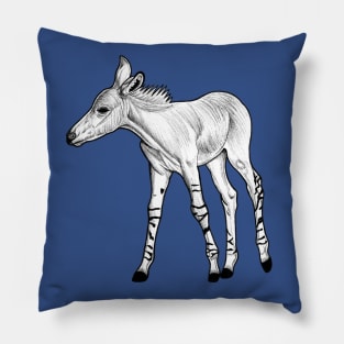 Somali wild ass foal - ink illustration Pillow