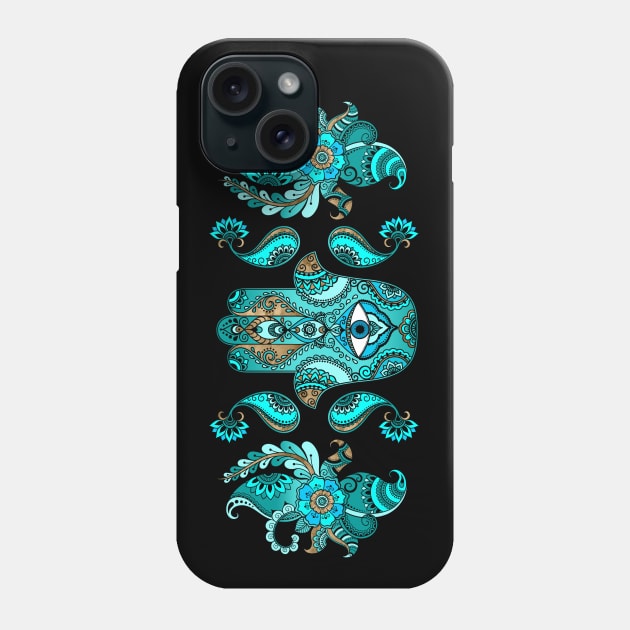 Hamsa Hand -Hand of Fatima Ornament Phone Case by Nartissima