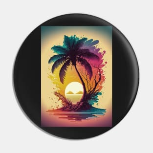 Sunset Palm Pin