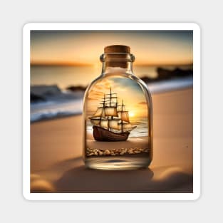 Ship in a Bottle Magnet