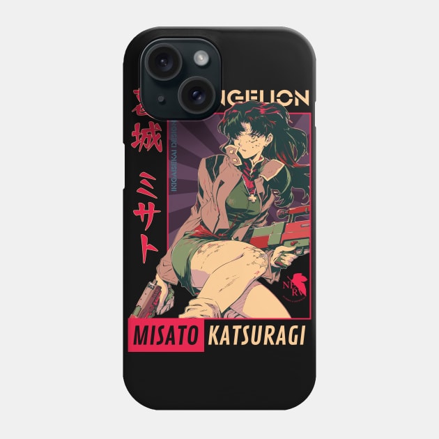 Misato Katsuragi Retro Art | IKIGAISEKAI Phone Case by IKIGAISEKAI