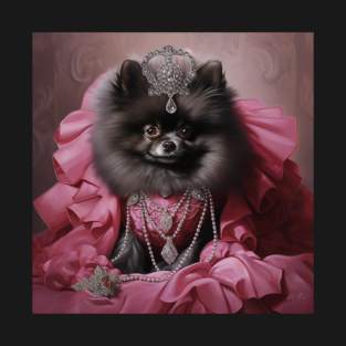 Black Pom In Pink Dress T-Shirt