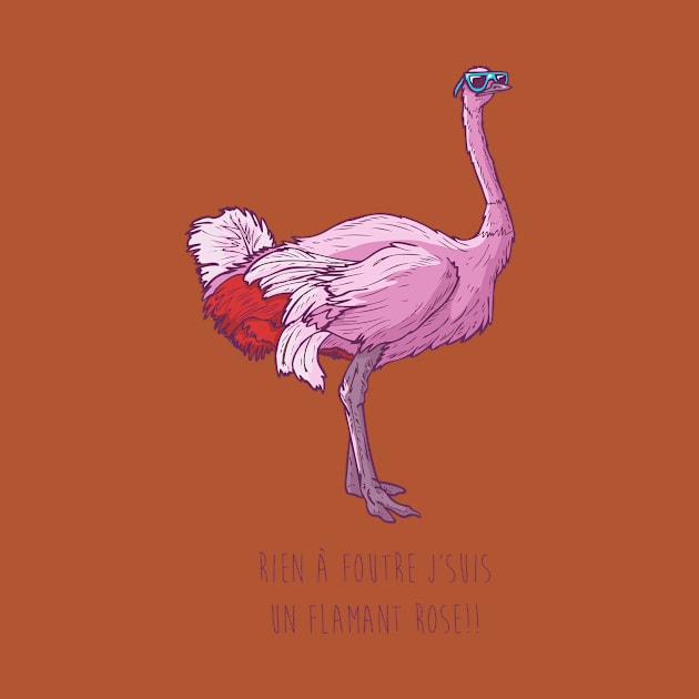 Pink ostrich by Mistersheep