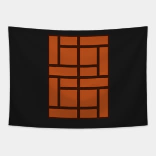 A Brick Orthogonal Pattern - Warm Orange Tapestry