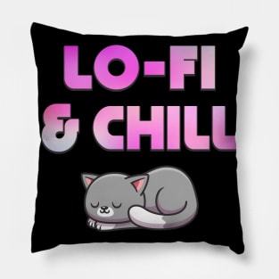 Lo-fi And Chill Cat Pillow