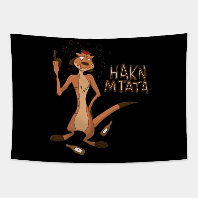 Funny meerkat Tapestry by Kakescribble