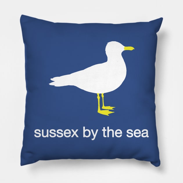 Sussex by the Sea Pillow by Confusion101