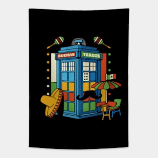 Buenas Tardis Travel Time by Tobe Fonseca Tapestry