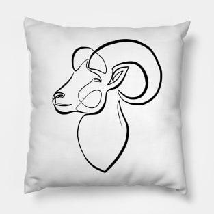 Aries Minimalist Goat Pillow