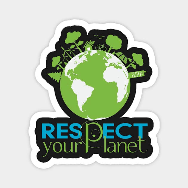 Earth Day Respect your Planet Mother Earth Gift Magnet by gogo-jr