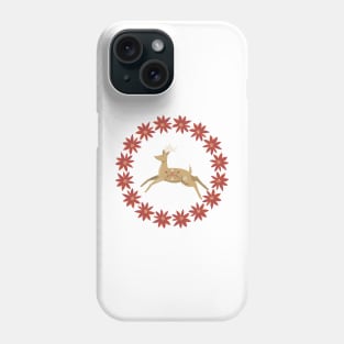 Retro Reindeer Ornament Phone Case