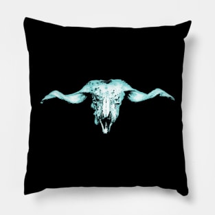 Aries Skull Turquoise Pillow