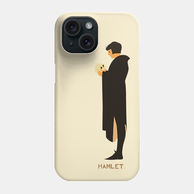 Shakespeare's Hamlet with Yorick's Skull Phone Case by Obstinate and Literate