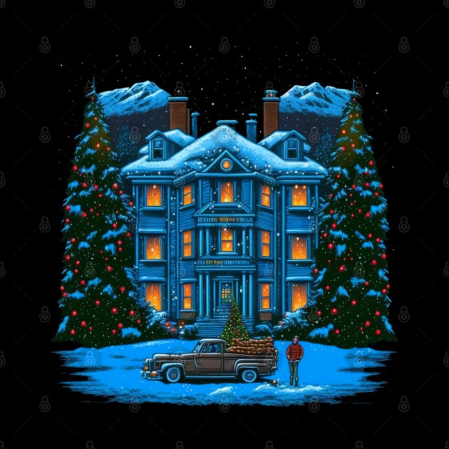 Christmas Vacation Poster Art Truck Parked Front House In The Snow by GIFTGROO