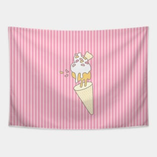 Icecream Gravity Strawberry Tapestry