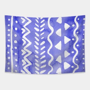 Loose boho chic pattern - ultramarine blue Tapestry