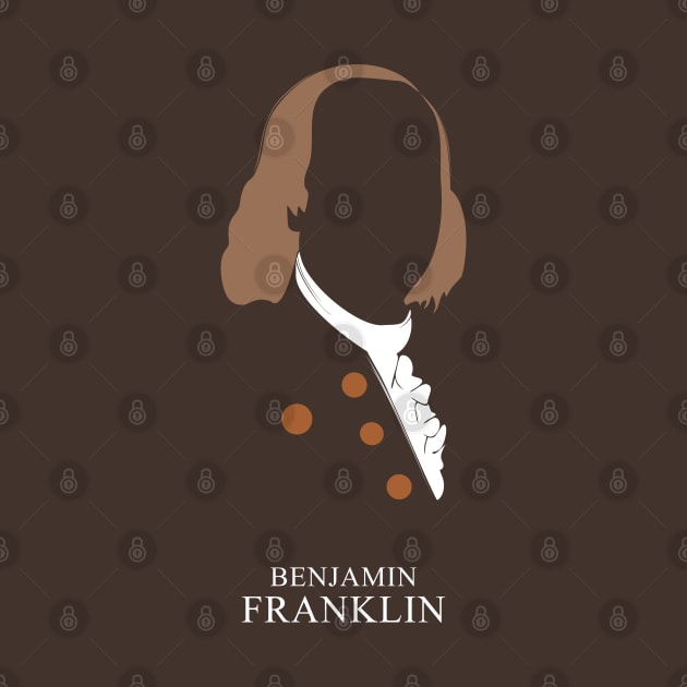 Benjamin Franklin - Minimalist Portrait by Wahyu Aji Sadewa