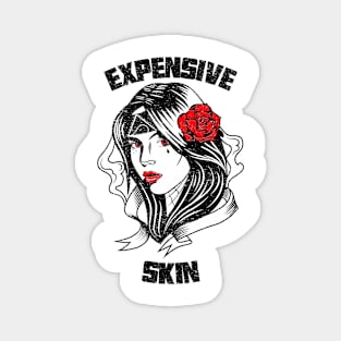 Expensive Skin Girl With A Rose Tattoo Lover Magnet