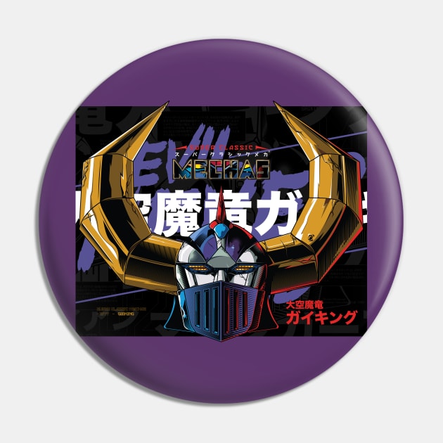 Super Classic Mechas 04 Gaiking Wide Pin by Evil Never Wins