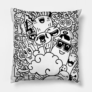 Cute and fun with various imaginary characters Pillow