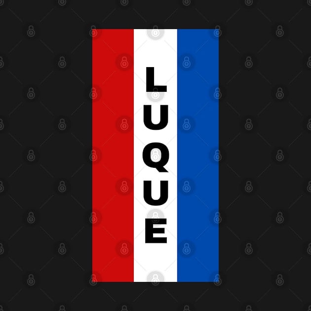 Luque City in Paraguay Flag Colors Vertical by aybe7elf