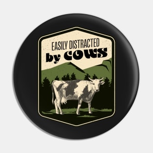 Easily distracted by Cows, Farming cute calf funny farmers design milking cows Pin