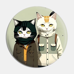 Feline Facades: Cats in Human Form Pin