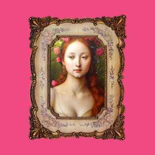 Portrait of a Beautiful Medieval Style Girl T-Shirt