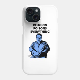 Christopher Hitchens white background Phone Case