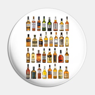 Whiskey Bottles Pin