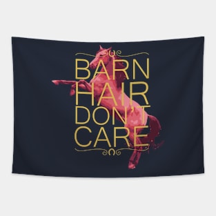 Barn Hair Don't Care - Cute Rearing Chestnut Horse Tapestry