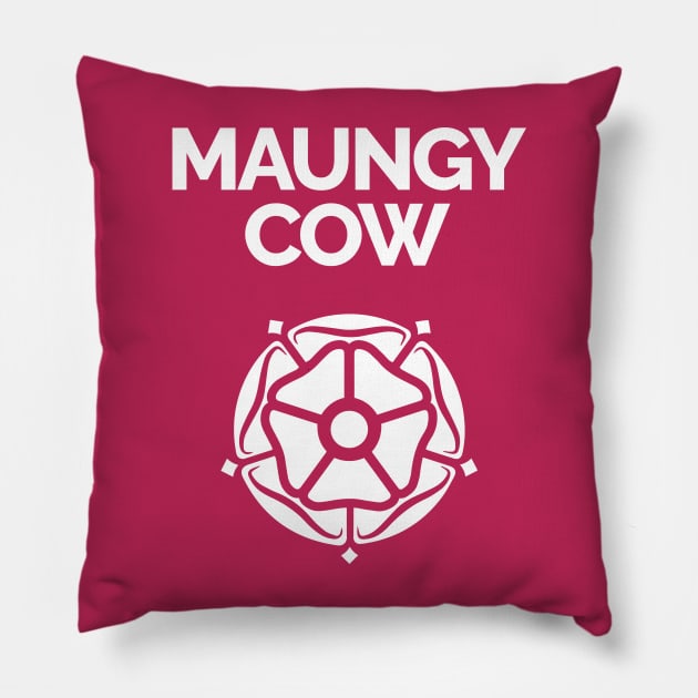 Maungy Cow Yorkshire Rose Pillow by Yorkshire Stuff