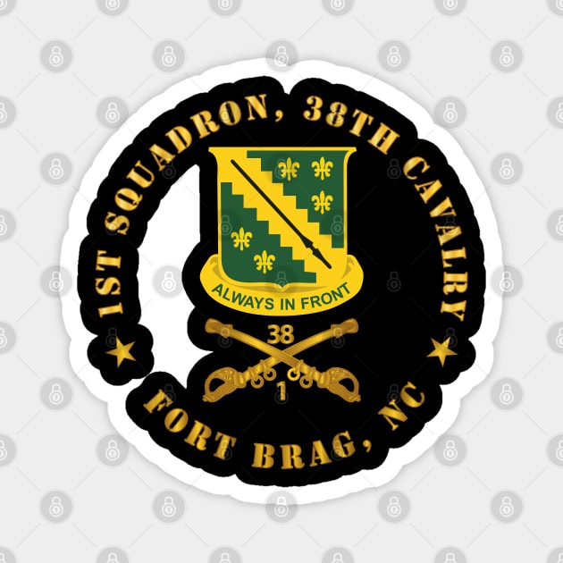 1st Squadron, 38th Cavalry - Fort Bragg, NC w DUI - Cav Branch  wo Bck X 300 Magnet by twix123844