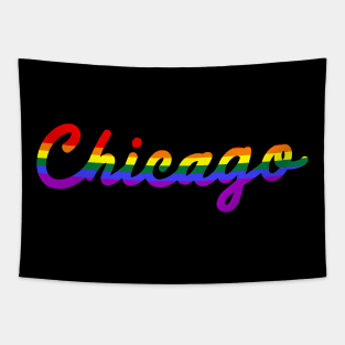 Chicago Pride Fest Rainbow Flag LGBTQ Tapestry