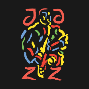 Jazz Saxophonist Modern Art Style T-Shirt