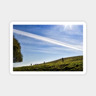 Walking the hills near Blue John Cavern - Peak District, Derbyshire, UK Magnet