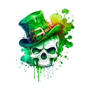 St Patrick's Day Skull, Ireland, Irish, Lucky, Irish Pride, Saint Patrick's T-Shirt