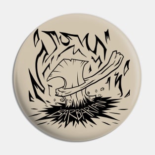 Barbarian Class - Black Design Pin