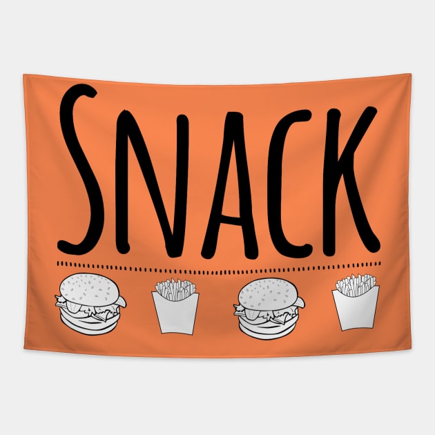 Snack (Cheeseburger & Fries) Tapestry by JasonLloyd