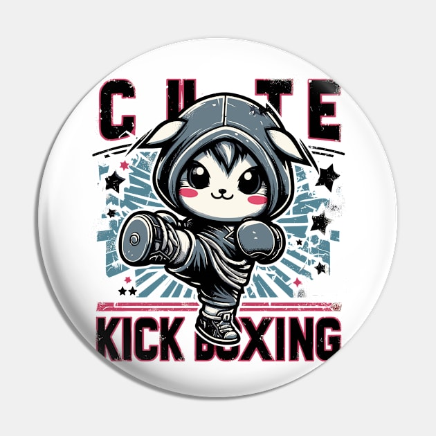 Cute Kickboxing Pin by Cutetopia