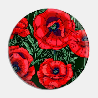 scarlet red poppies Pin