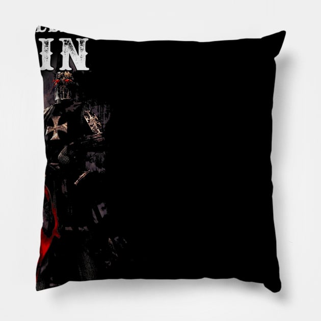 Powerful Inspirational Knights Templar Pillow by designathome