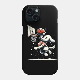 funny dog basketball slam dunked Phone Case