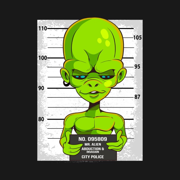 Alien Mugshot Cryptozoology by GigibeanCreations