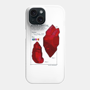 Kyber Crystal Science Illustration in Red Phone Case