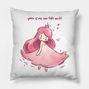 Queen of my own world (transparent background option) Pillow