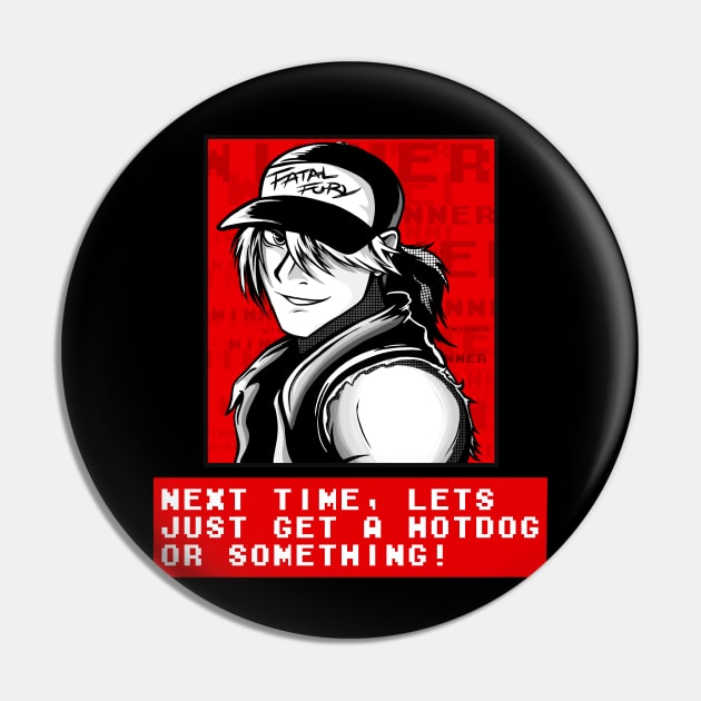 Terry Bogard Victory Pin by Kirkhardt Designs