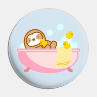 Cute Bubble Bath Sloth Pin