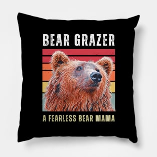 Bear Grazer A Fearless Bear Mama Pillow
