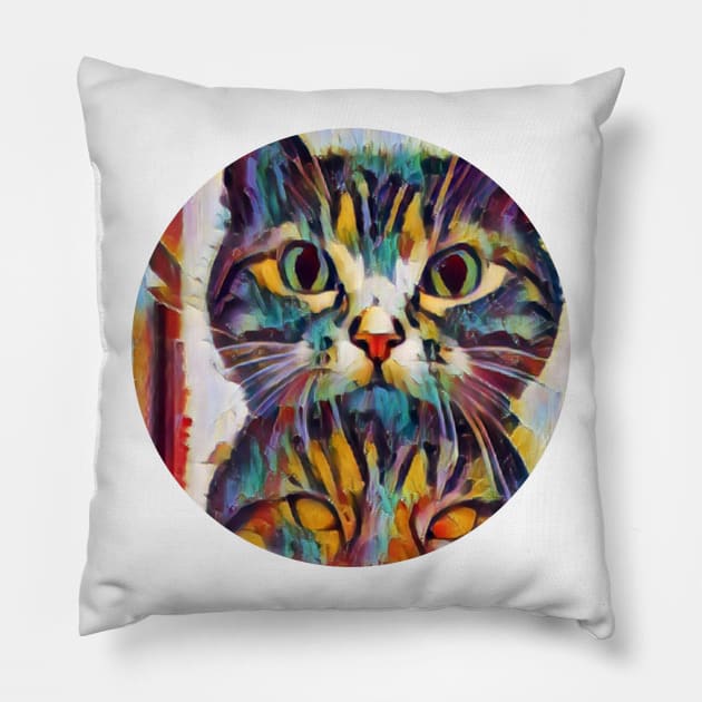 Family-Friendly floppy cat Pillow by GoranDesign